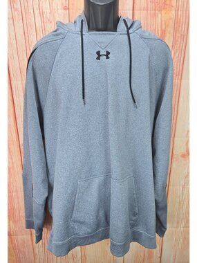 Under Armour Mens 3XL Grey Performance Hoodie With Black Accents